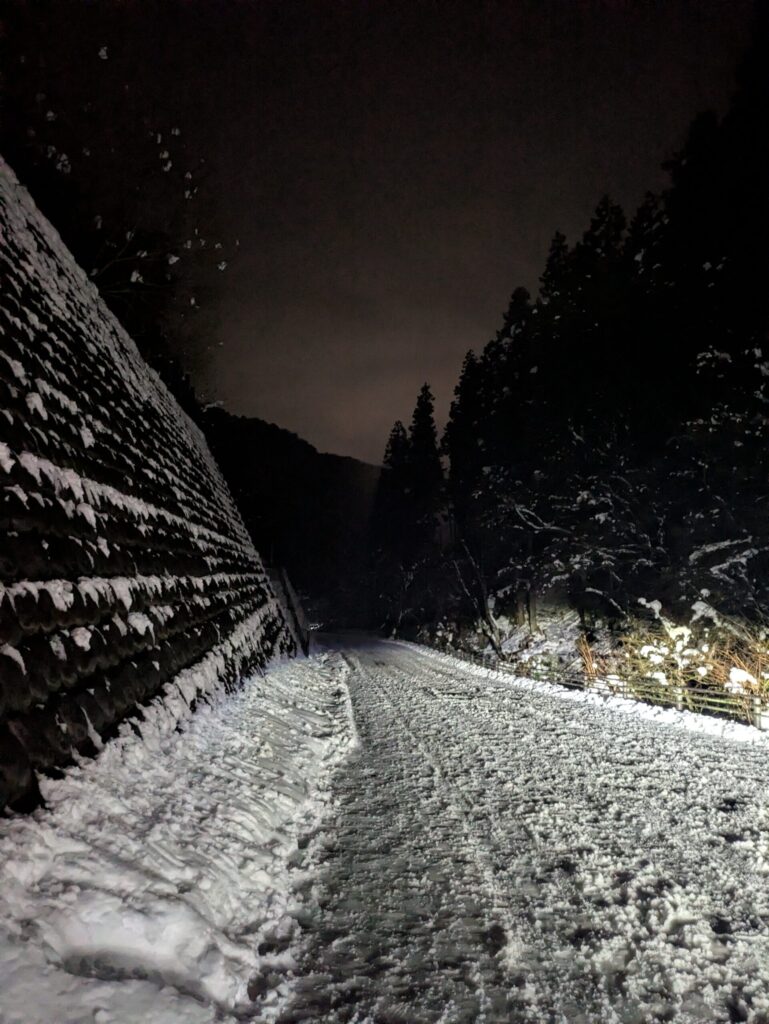 貴船口までの帰路夜
