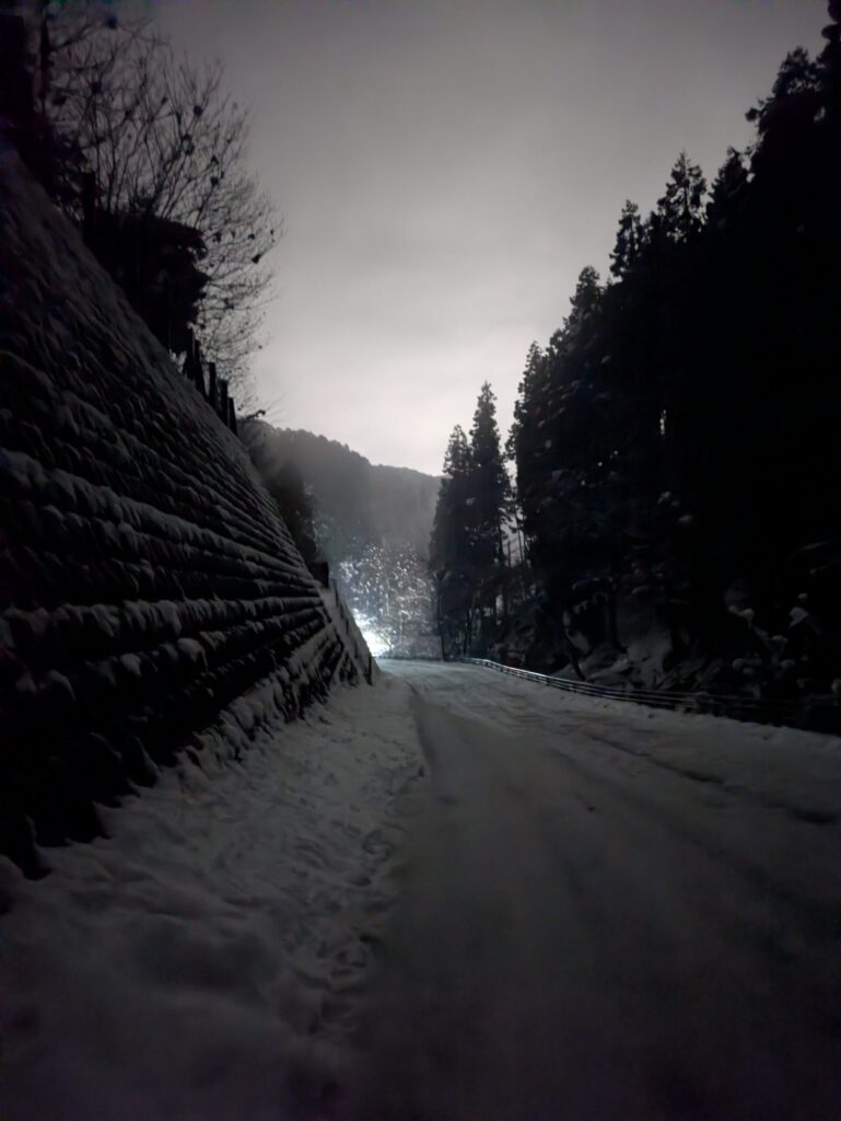 感度を上げた貴船口までの帰路夜